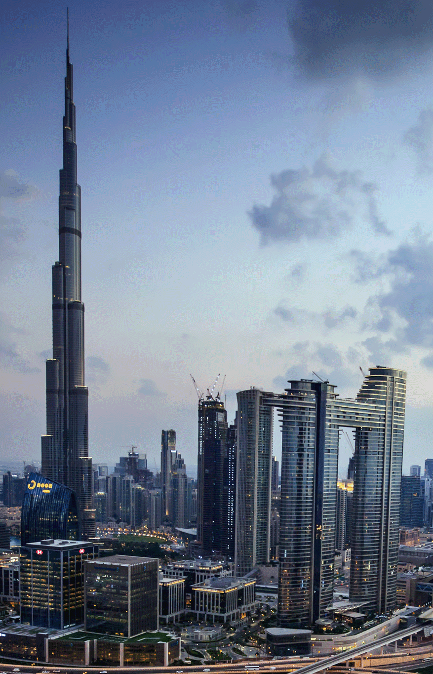 View of the city and the gate